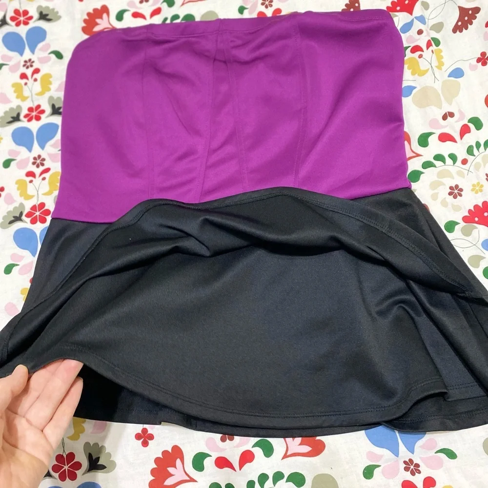 MXM Purple and Black Women's bando top - Picture 3 of 6